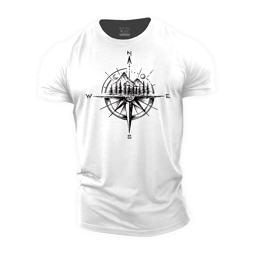 Landscape Compass Cotton T-Shirt