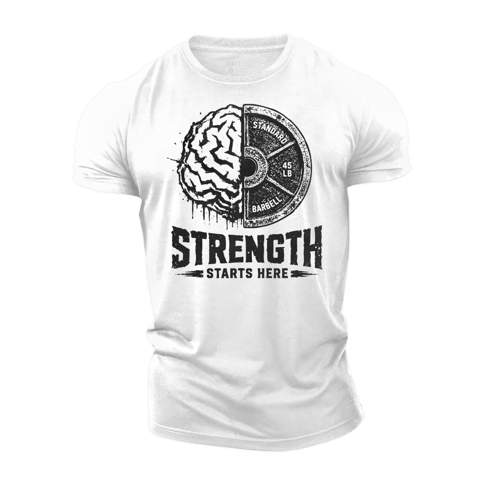 Brain Built Strength Cotton T-Shirt