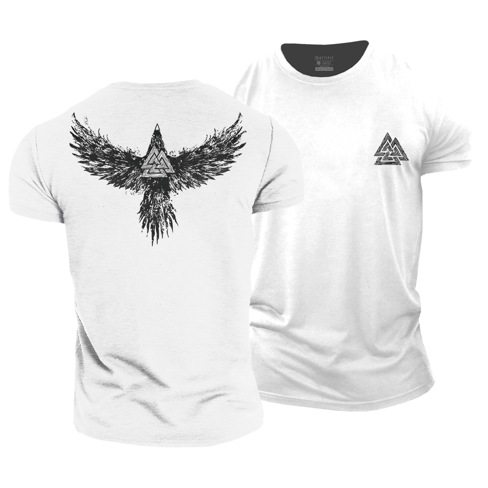 Valknut Crow Cotton T-Shirt