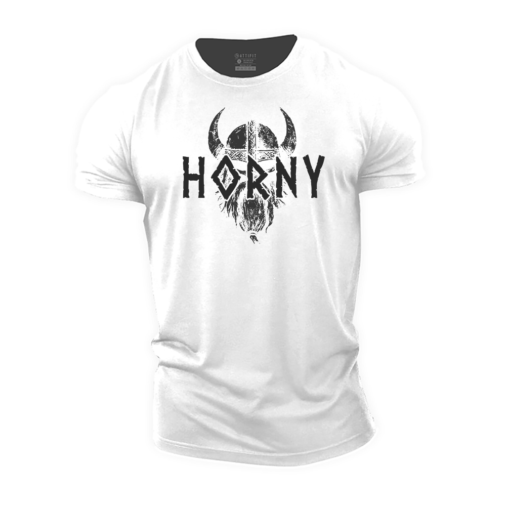 Viking Horny Helmet Cotton T-Shirt