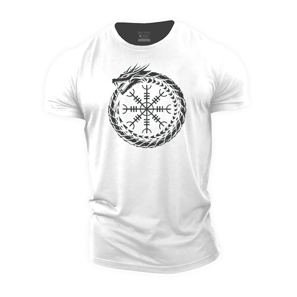Jormungandr Helm of Awe Cotton T-Shirt