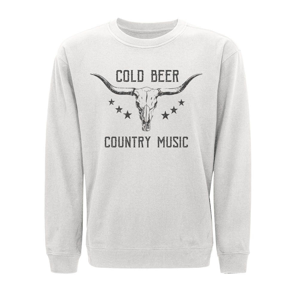 Cold Beer and Country Music Crewneck Sweatshirt
