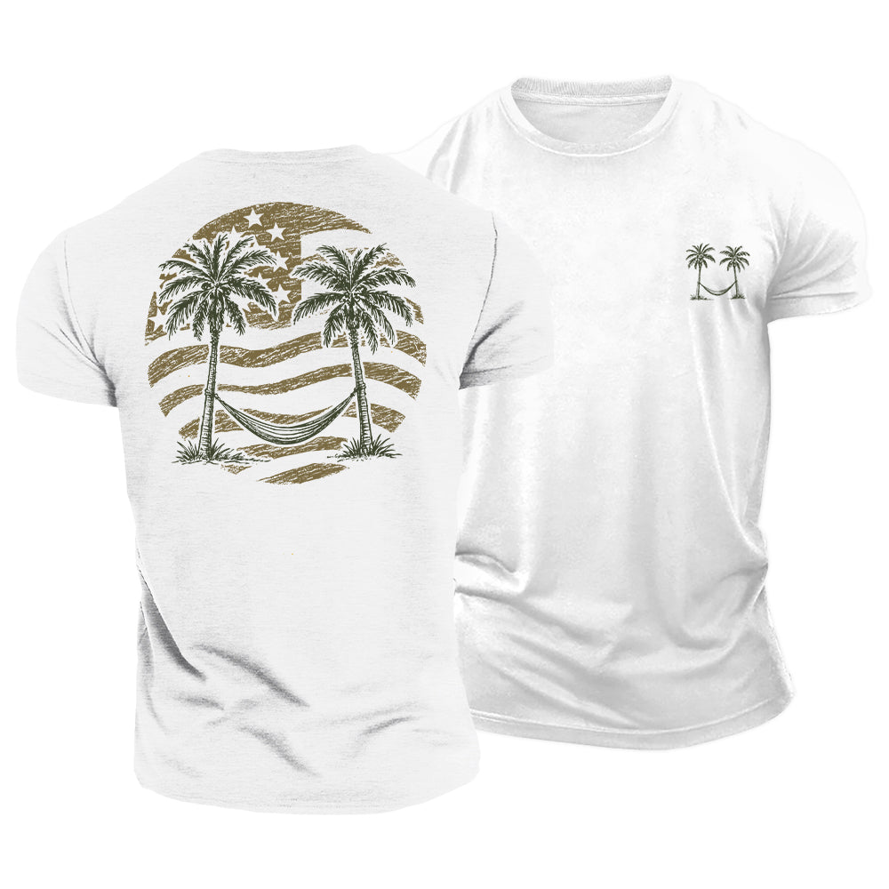 Freedom Under Palms Cotton T-Shirt