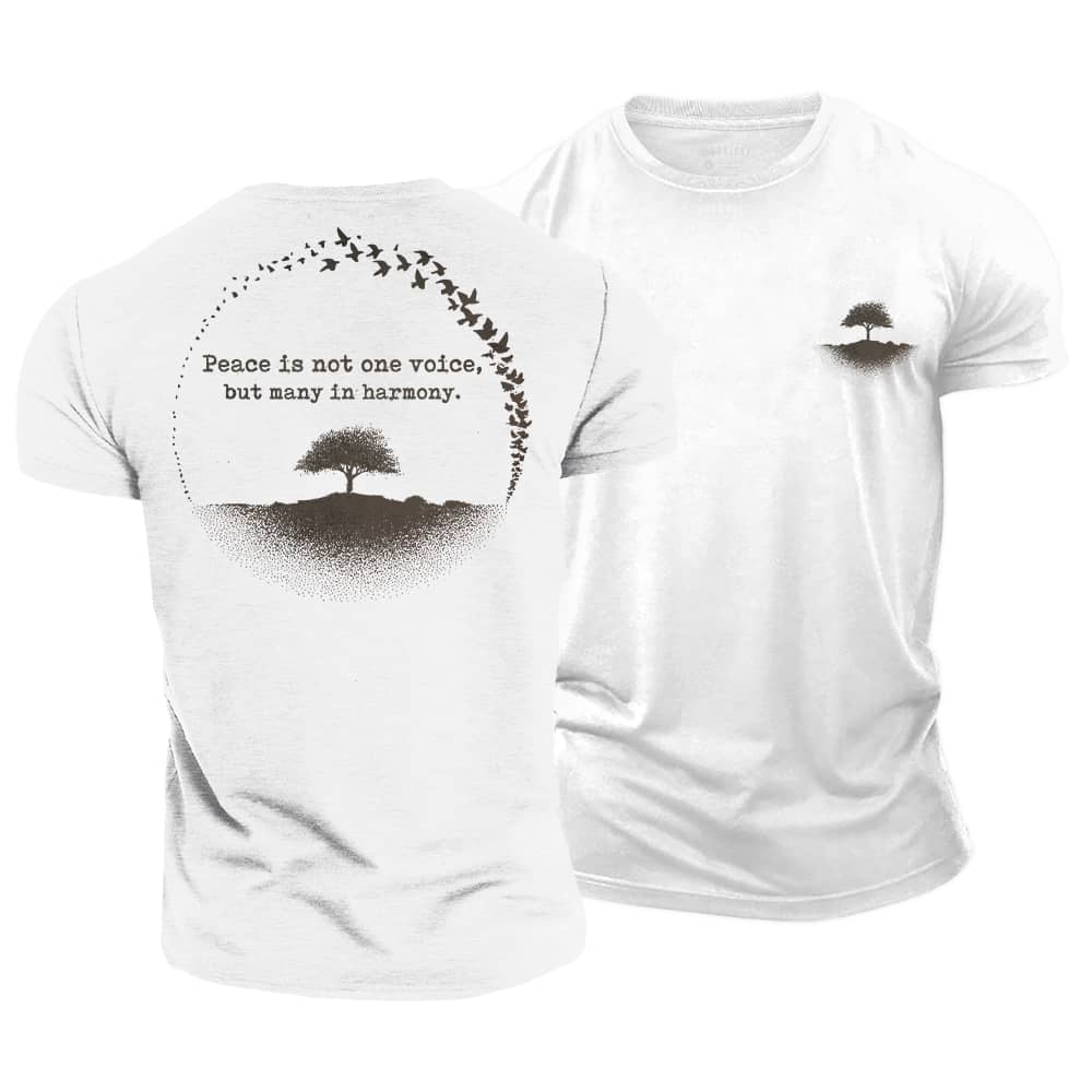 Harmony And Peace Cotton T-Shirt