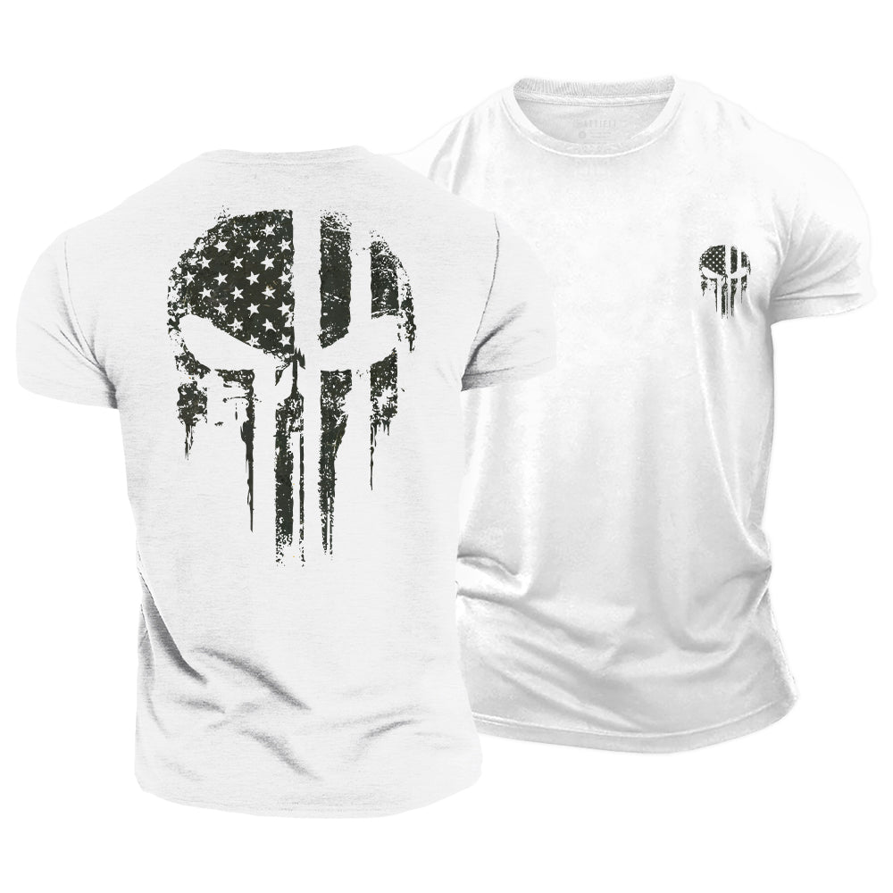 Patriot Skull Rise Cotton T-Shirt