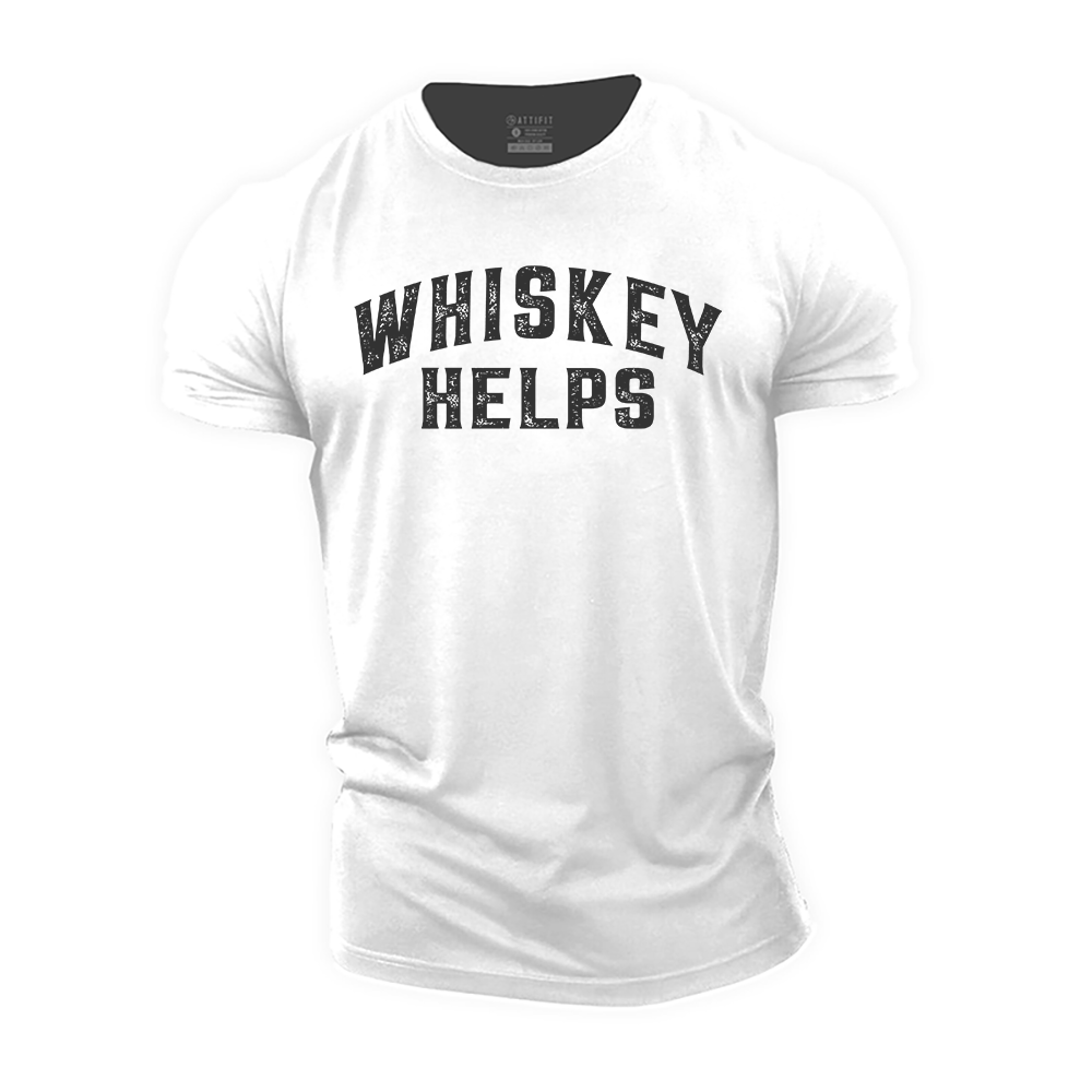 Whiskey Helps Cotton T-Shirt