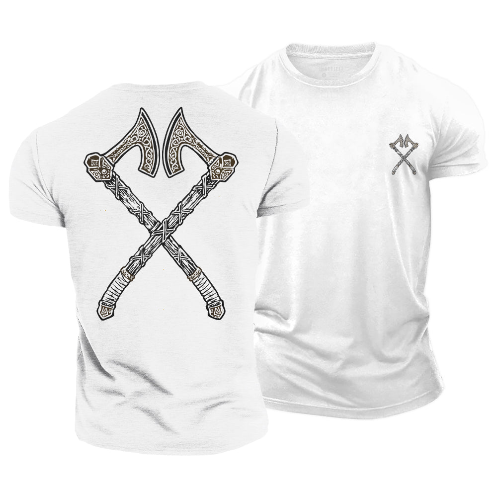 Axes Othala Runes Cotton T-Shirt