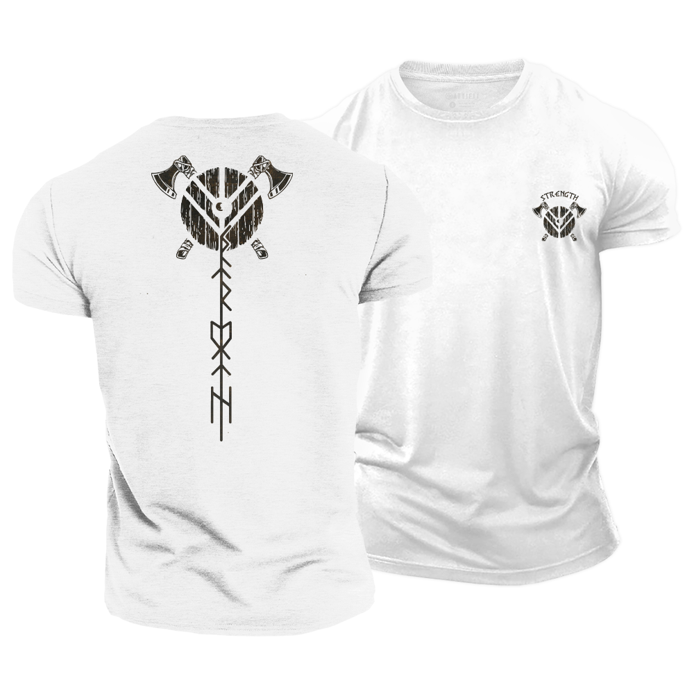 Runes of Strength Cotton T-Shirt