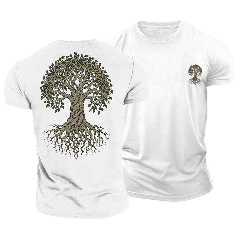 Yggdrasil Roots Cotton T-Shirt