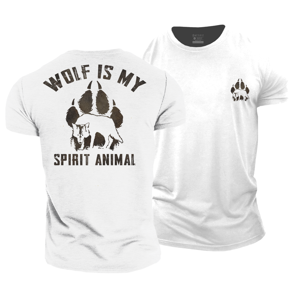 Wolf Is My Spirit Animal Cotton T-Shirt