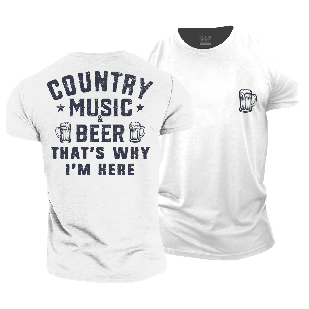 Country Music & Beer Cotton T-Shirt