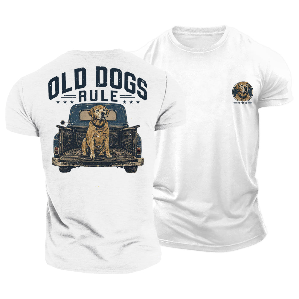 Old Dogs Rule Cotton T-Shirt