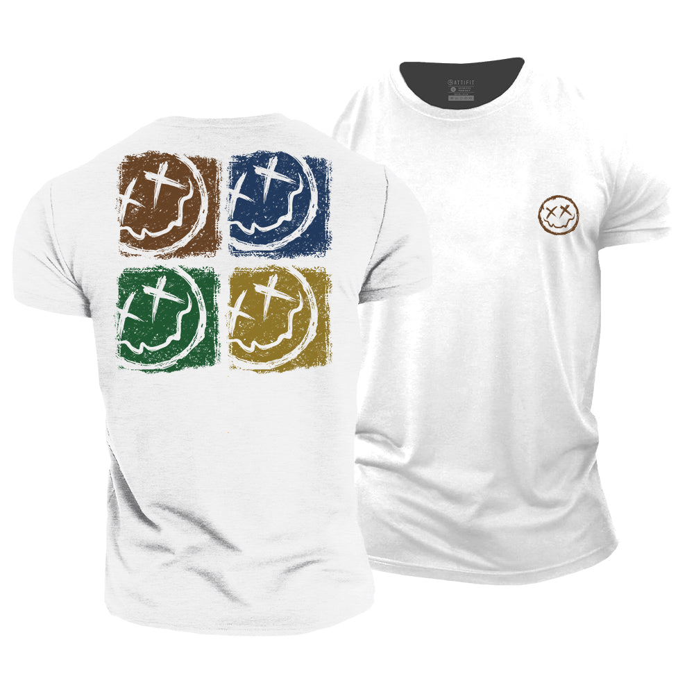 Smiley Poster Cotton T-Shirt