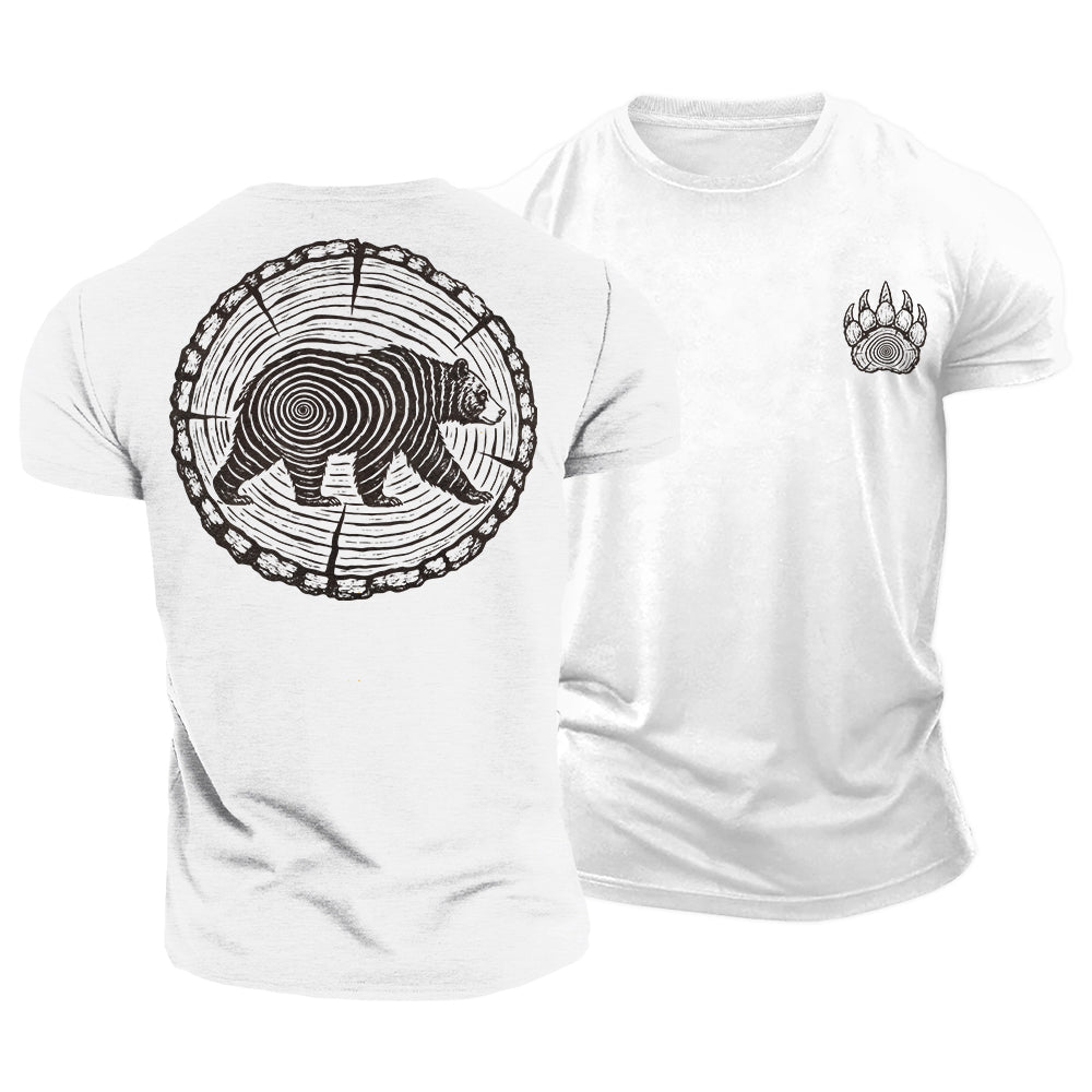Tree Ring Bear Cotton T-Shirt