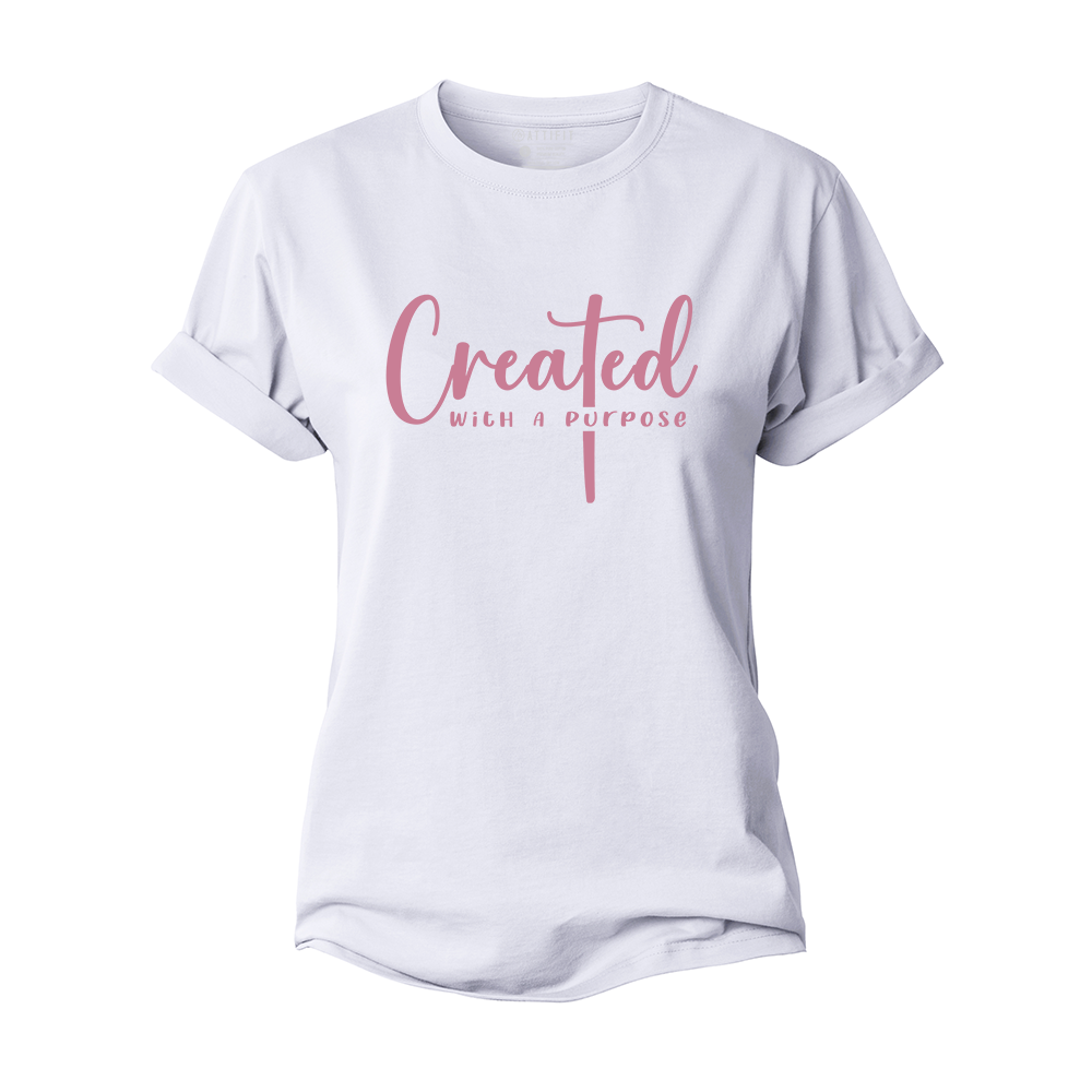 Created with A Purpose Women's Cotton T-Shirt