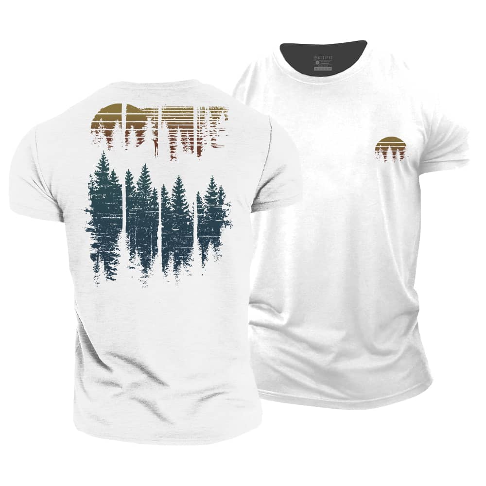 Forest Sunset Cotton T-Shirt