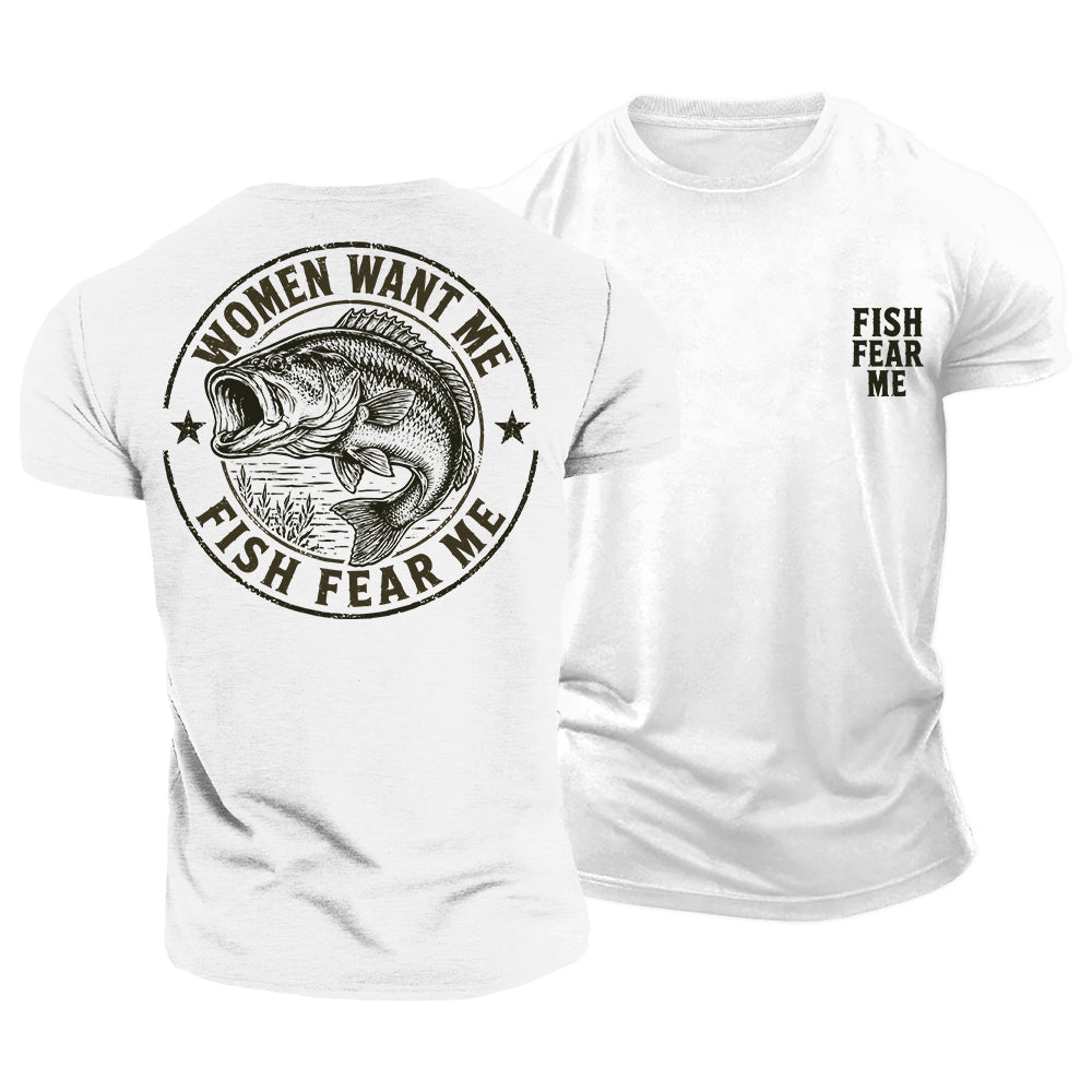 Fish Fear Me Cotton T-Shirt