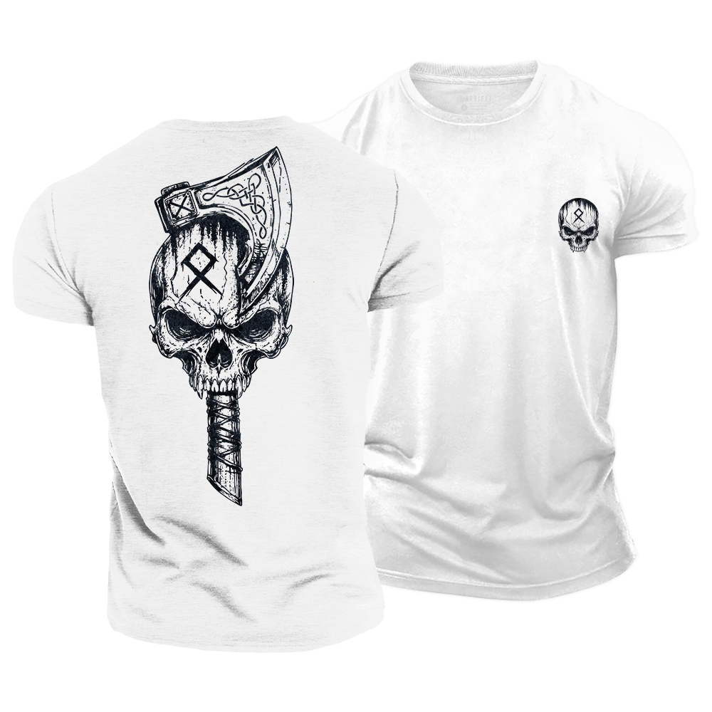 Skull Axe Cotton T-Shirt