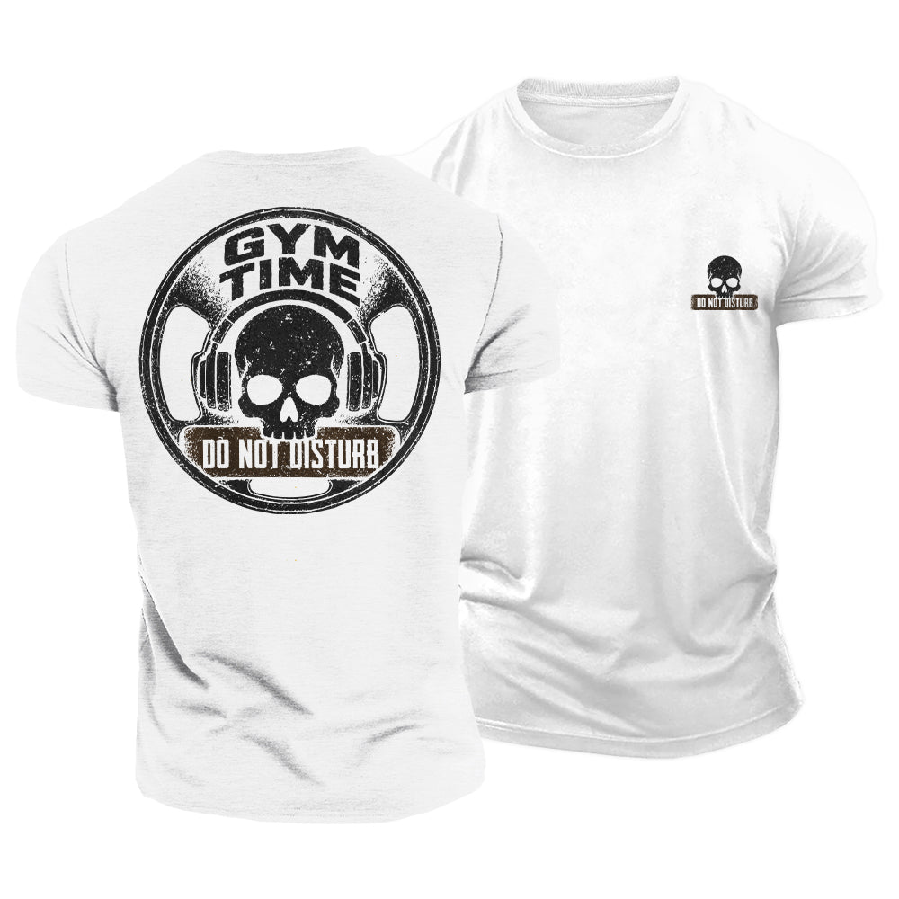 Gym Time Skull Cotton T-Shirt