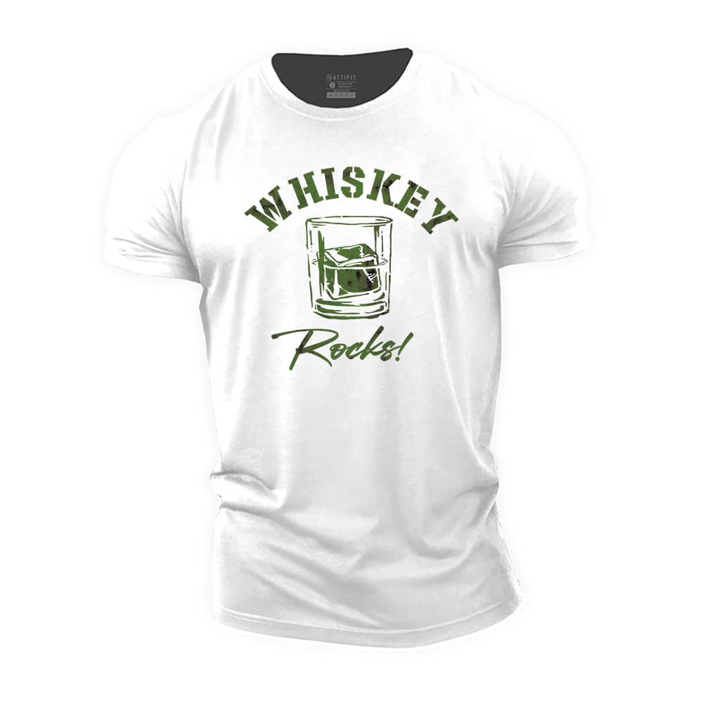 Whiskey Rocks Cotton T-Shirt