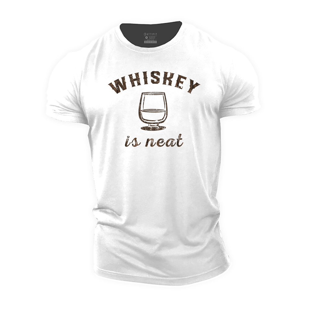 Whiskey Is Neat Cotton T-Shirt