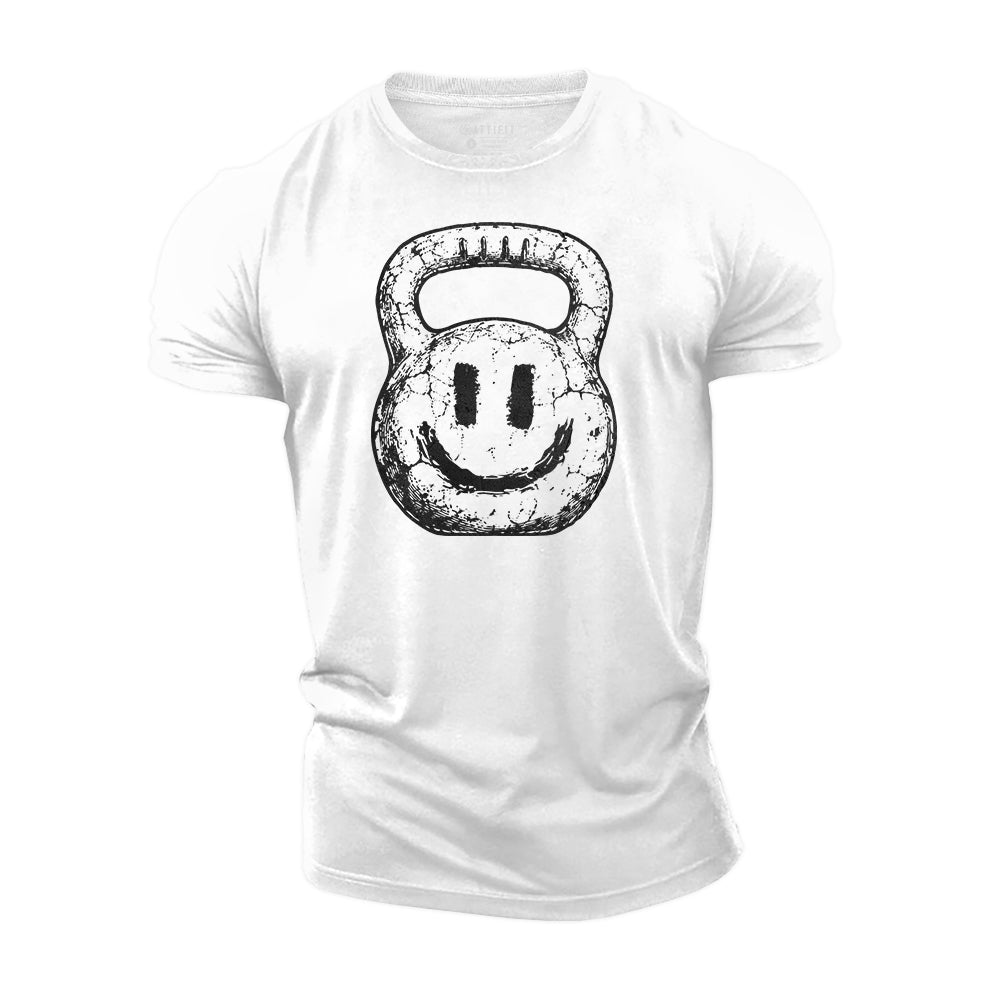 Smiley Gym Weight Cotton T-Shirt