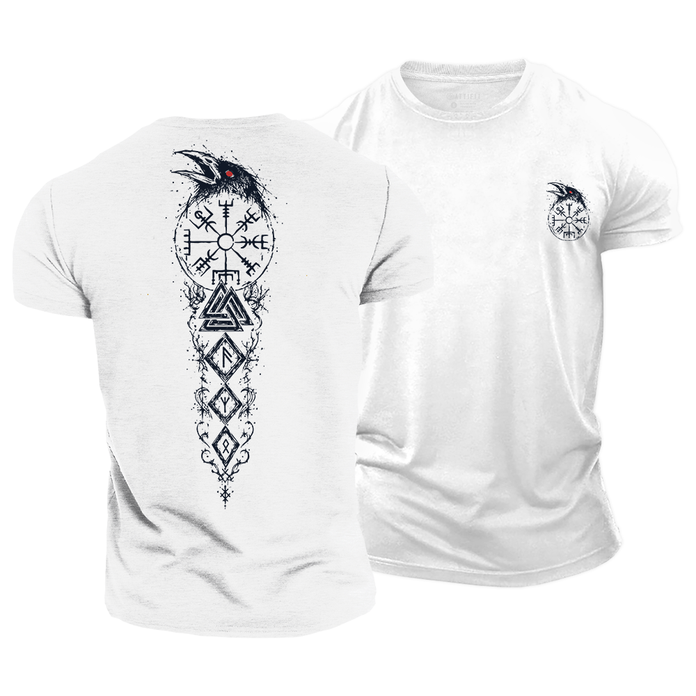 Viking Raven Cotton T-Shirt
