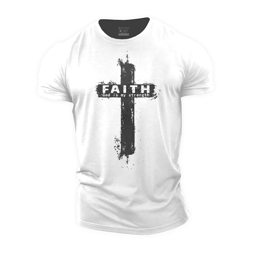 God Is My Strength Cotton T-Shirt