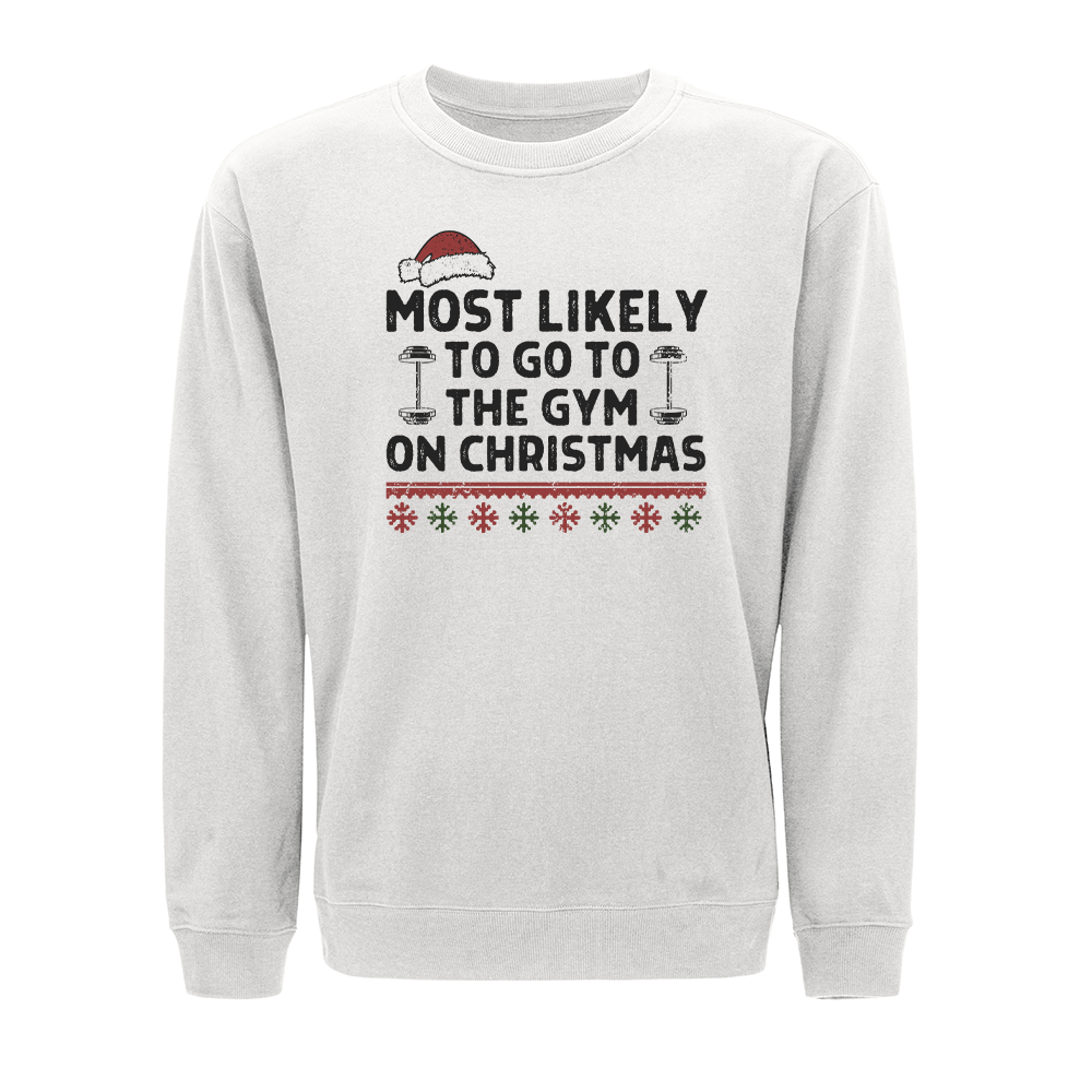 Most Likely to Go the Gym on Christmas Crewneck Sweatshirt