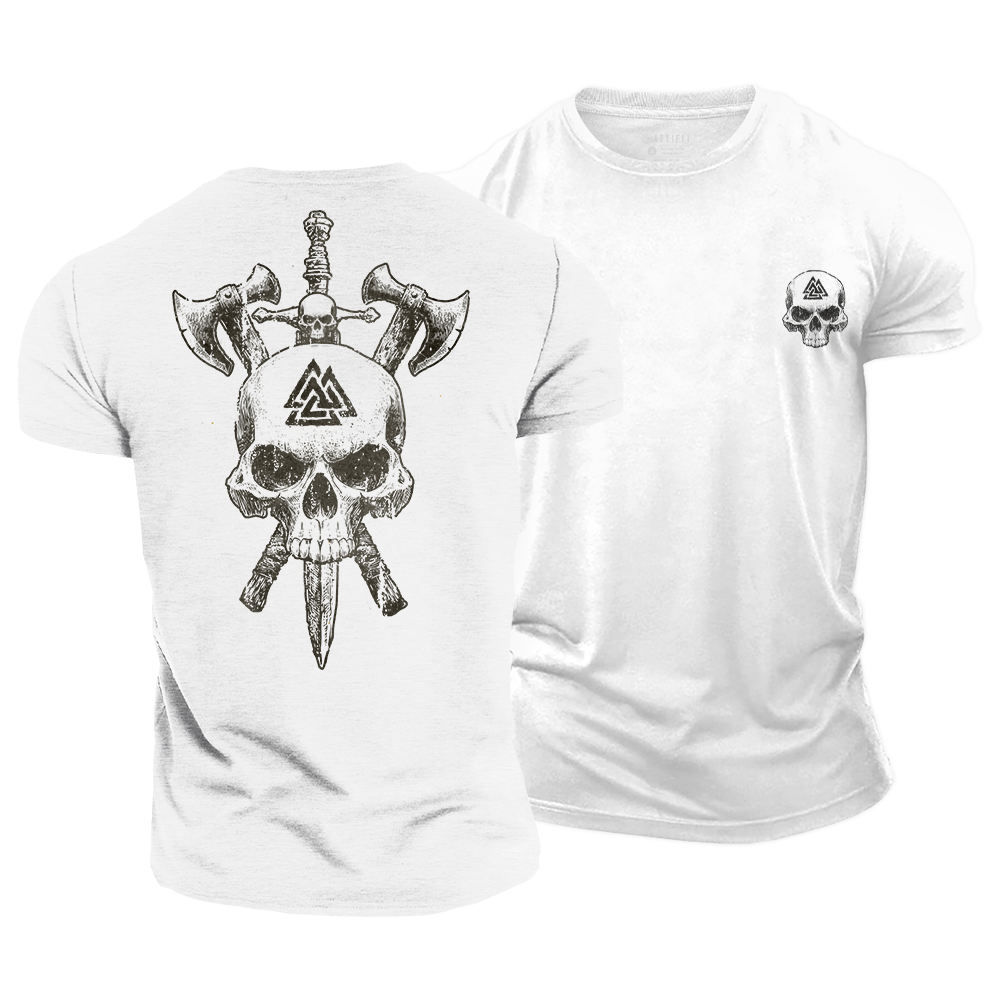 Wikinger-Grafik-T-Shirts aus Baumwolle