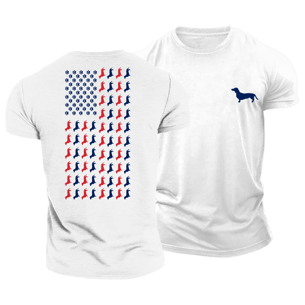 Dachshund Patriot Cotton T-Shirt
