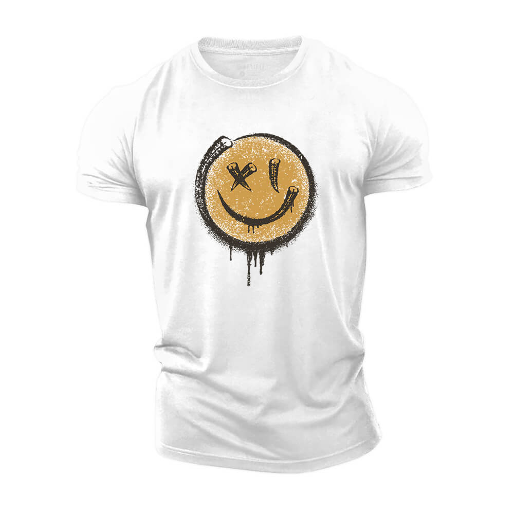 Bold Smiley Cotton T-Shirt