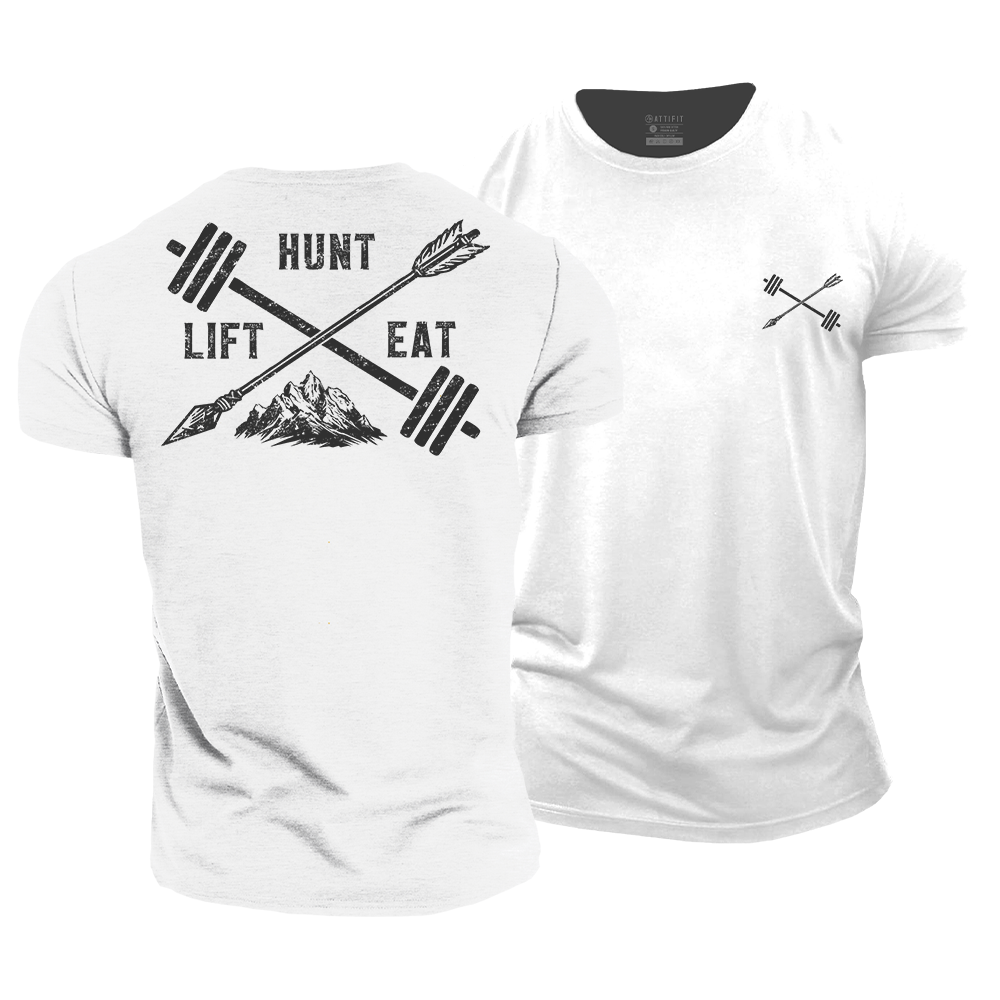Hunt Lift Eat Cotton T-Shirt