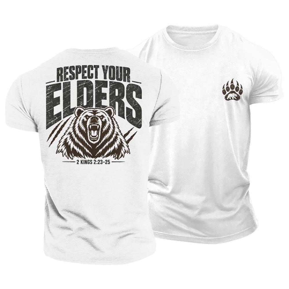 Respect Your Elders Bear Cotton T-Shirt