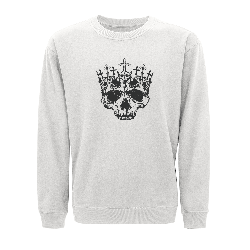 Cross Crown Skull Crewneck Sweatshirt