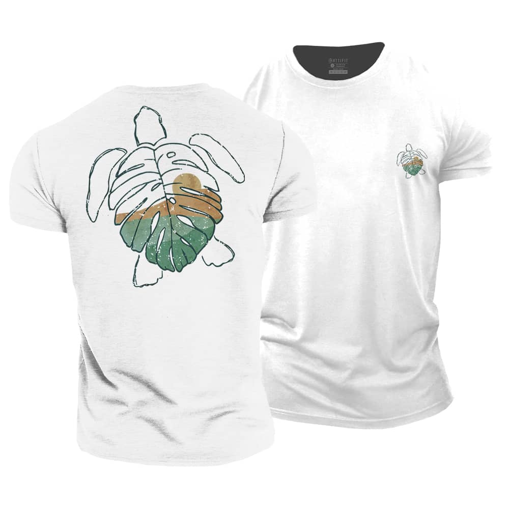 Monstera Turtle Cotton T-Shirt