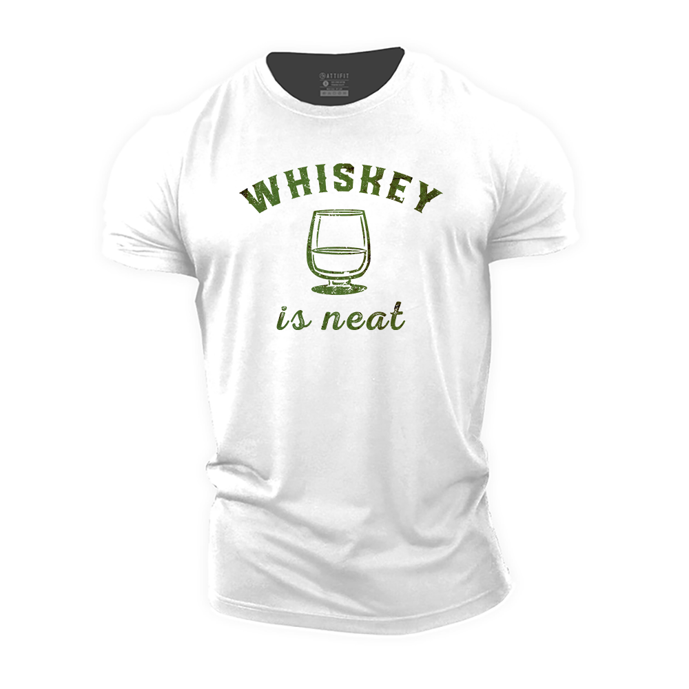 Whiskey Is Neat Cotton T-Shirt