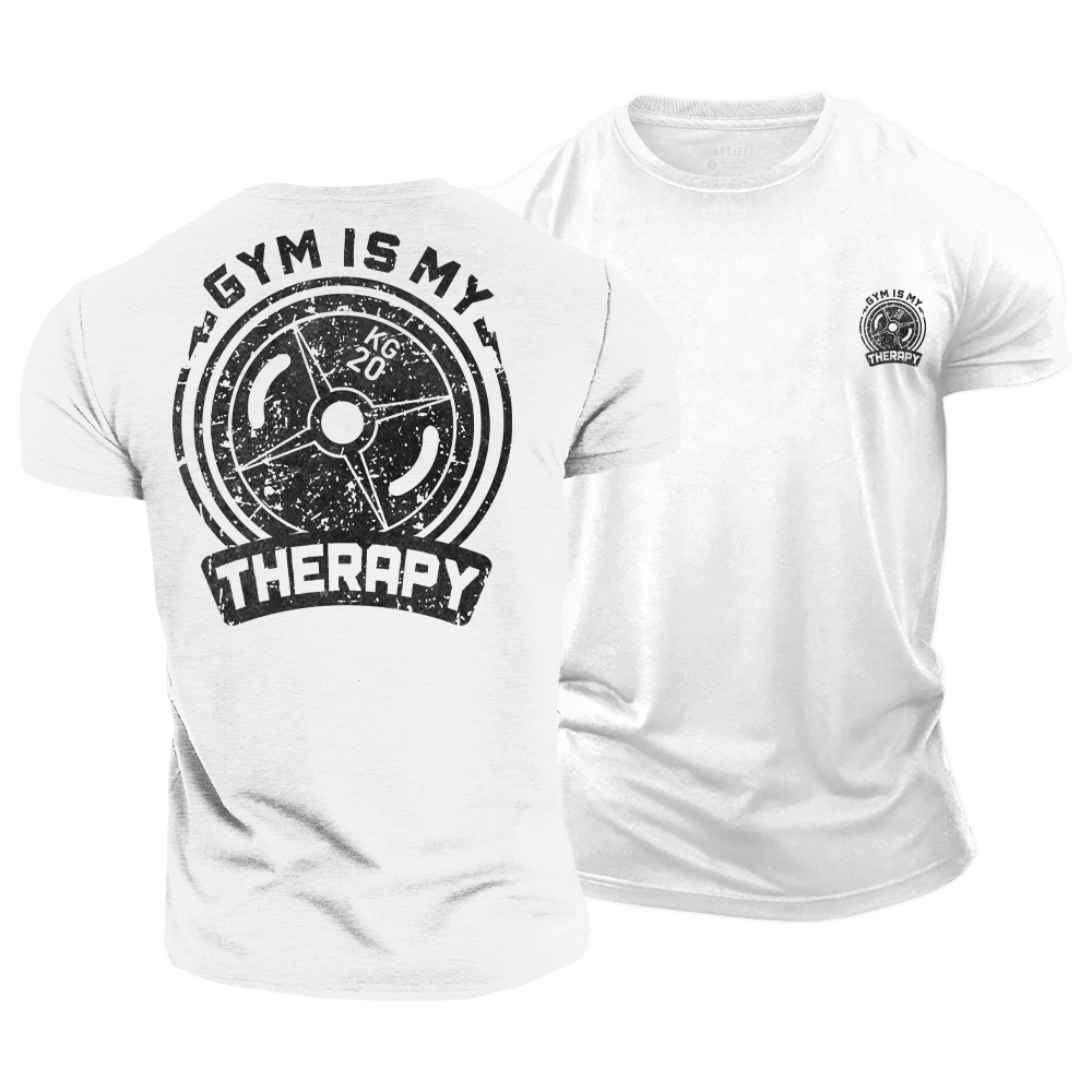 Gym Is My Therapy Cotton T-Shirt