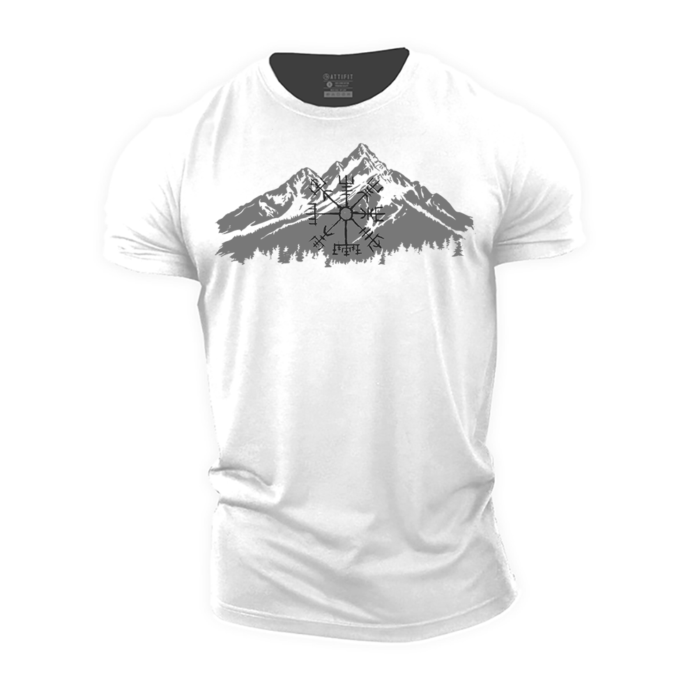 Viking Landscape Compass Cotton T-Shirt