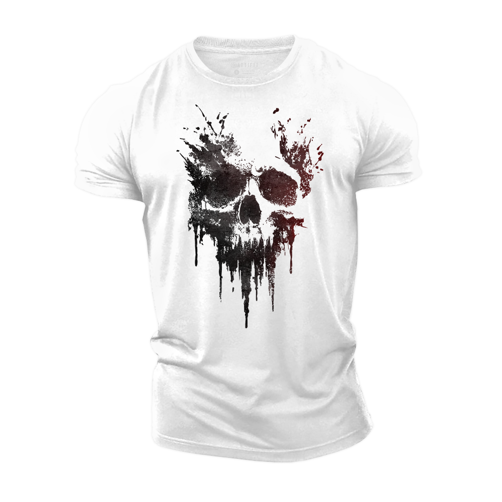 Skull in Shadows Cotton T-Shirt