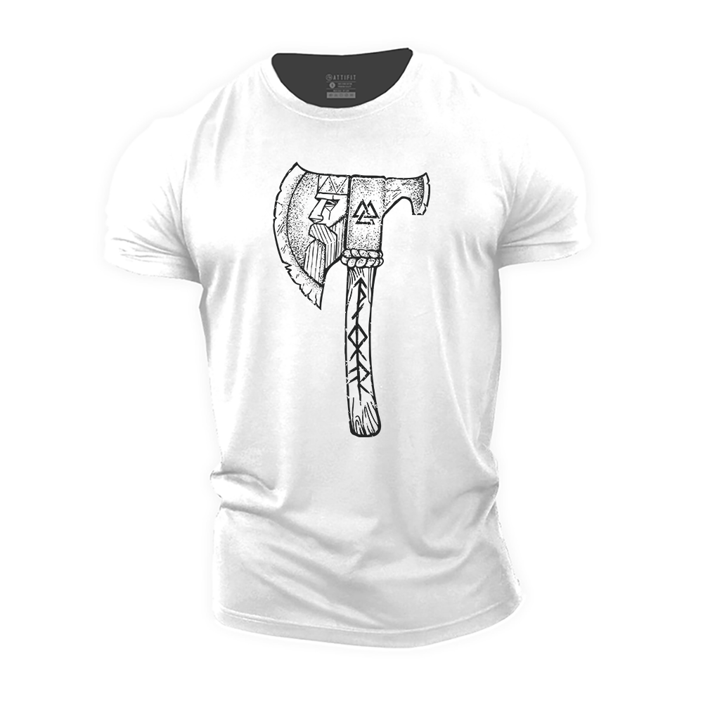 Viking Rune Axe Cotton T-Shirt