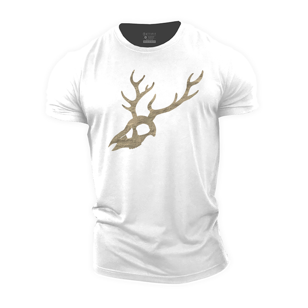 Horned Skull Cotton T-Shirt