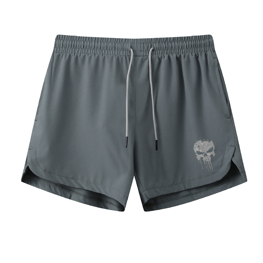 Drip Punish Skull Athletic Quick-Dry Shorts