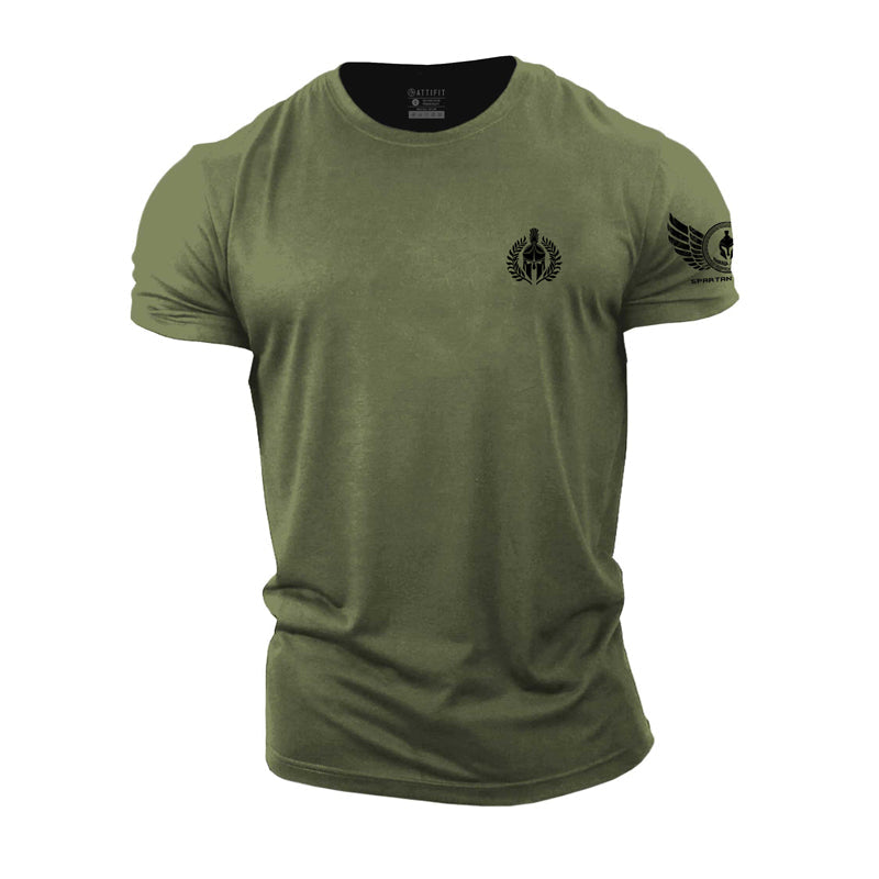 Spartan With Olive Branch Cotton T-Shirt