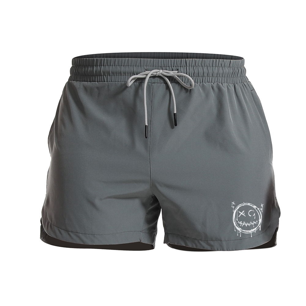 Men's Quick Dry Wry Face Graphic Shorts