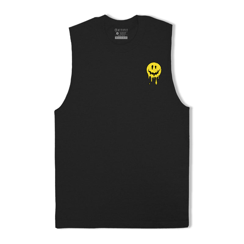 Herren-Tanktop mit Smile-Grafik aus Baumwolle