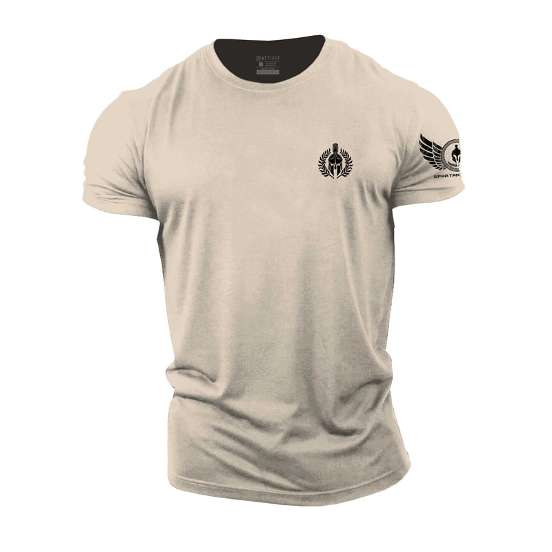 Spartan With Olive Branch Cotton T-Shirt