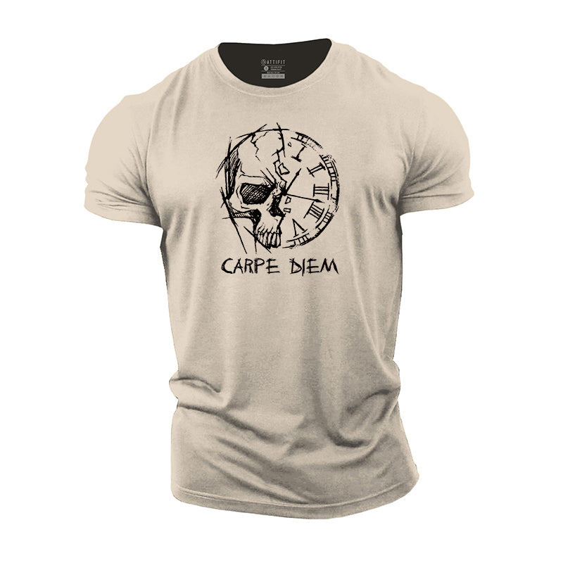 Skull Carpe Diem Cotton T-Shirt