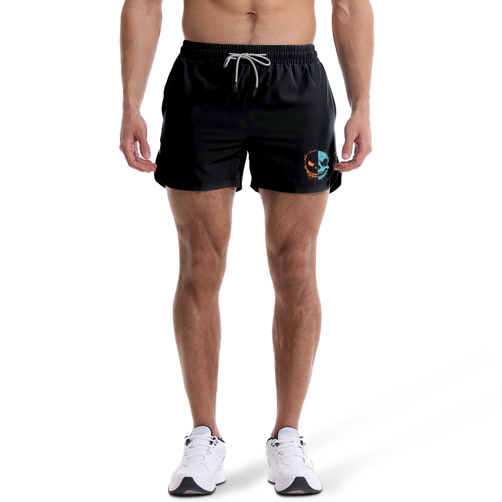 Men's Quick Dry Two-Color Smiley Face Graphic Shorts