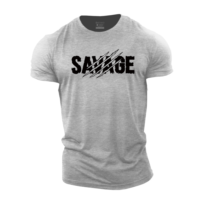 T-shirts graphiques en coton Savage